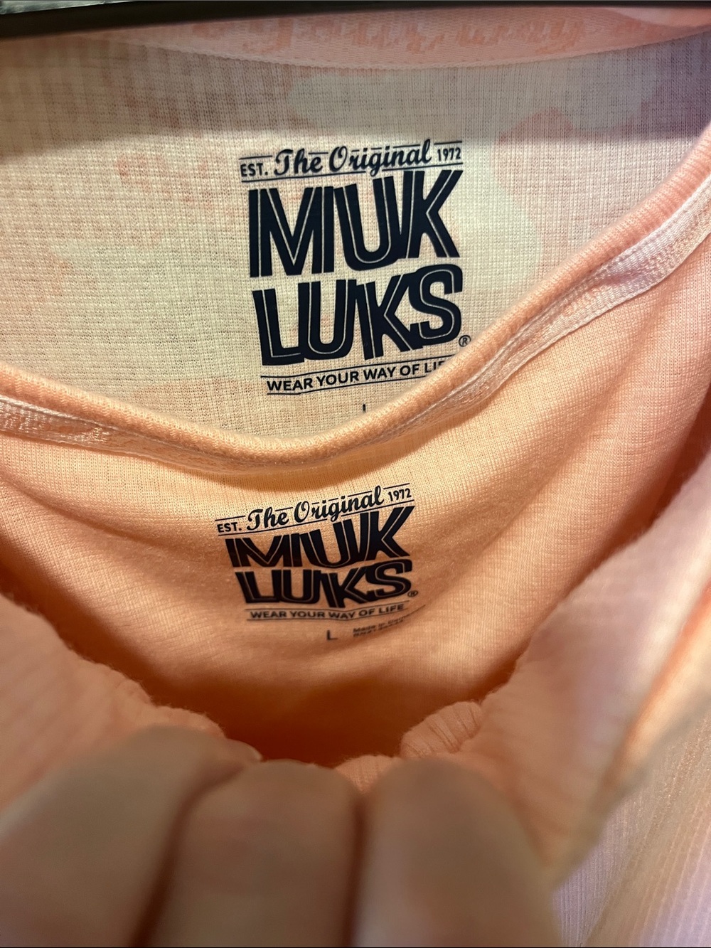 Muk Luks Women's Pink Camouflage Lounge Set - Long Cardigan, Tank, & Pants - Picture 2 of 8